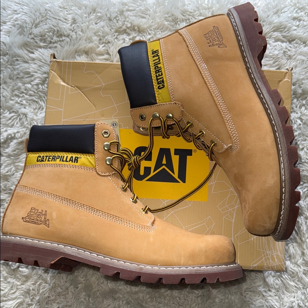 Caterpillar Men's Brown and Black Boots